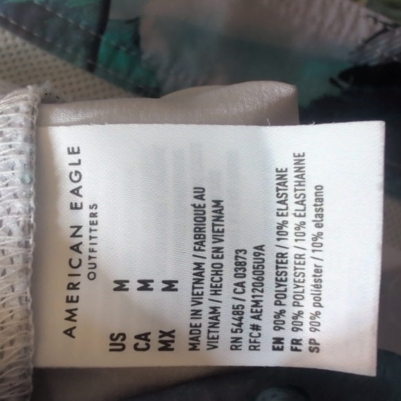 American Eagle Floral Tropical Pineapple Print Board Swim Trunk Shorts Mens M - Picture 4 of 4